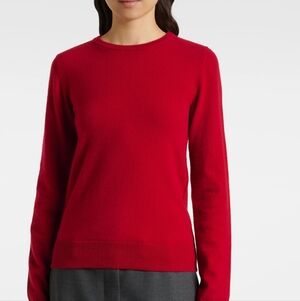 Lydia Vine 100% Cashmere Burgundy Red Crew Neck Sweater S
